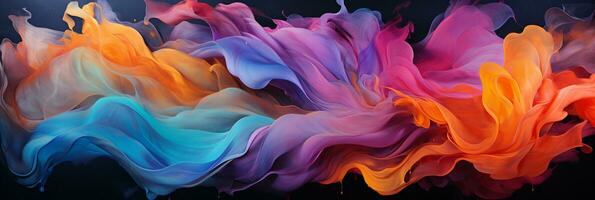 Abstract colorful Graphic motion on background, creative waves of gradient color smoke and liquid, AI Generative photo