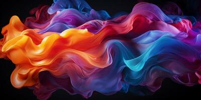 Abstract colorful Graphic motion on background, creative waves of gradient color smoke and liquid, AI Generative photo