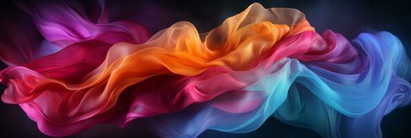 Abstract colorful Graphic motion on background, creative waves of gradient color smoke and liquid photo