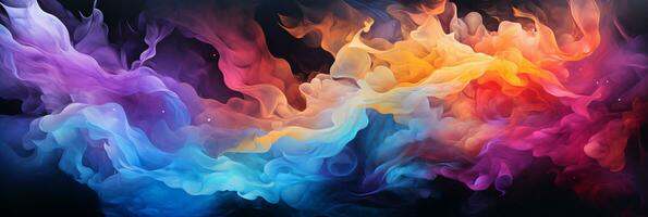Abstract colorful Graphic motion on background, creative waves of gradient color smoke and liquid, AI Generative photo