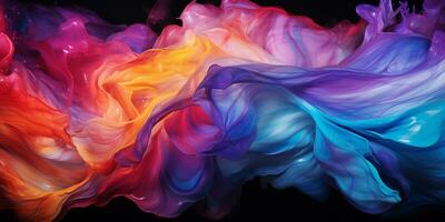 Abstract colorful Graphic motion on background, creative waves of gradient color smoke and liquid, AI Generative photo