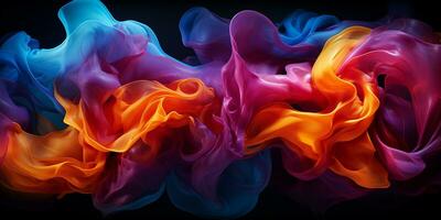 Abstract colorful Graphic motion on background, creative waves of gradient color smoke and liquid, AI Generative photo