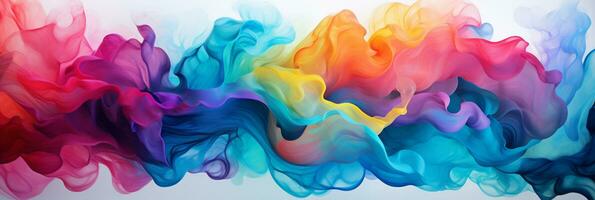 Abstract colorful Graphic motion on background, creative waves of gradient color smoke and liquid, AI Generative photo