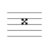 doble agudo llave firma en personal plano vector aislado en blanco antecedentes. negro musical notación símbolo. música concepto. tarjeta de memoria flash para aprendizaje música