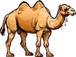 Camel Illustration Cartoon AI Generative png