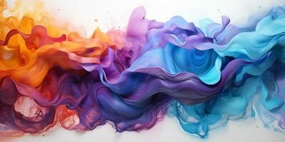 Abstract colorful Graphic motion on background, creative waves of gradient color smoke and liquid, AI Generative photo