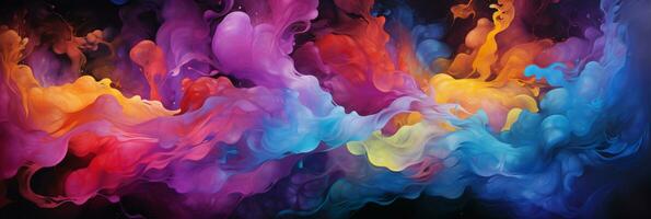 Abstract colorful Graphic motion on background, creative waves of gradient color smoke and liquid, AI Generative photo