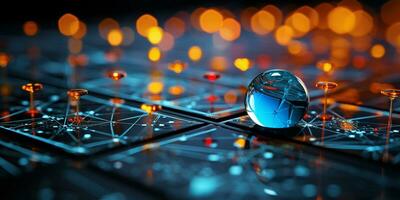 Data Visualization, Close up Technology Digitalization, Optimization of High-Tech Electronics, Data mining, artificial intelligence, business analytics, AI Generative photo