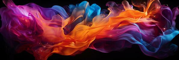 Abstract colorful Graphic motion on background, creative waves of gradient color smoke and liquid, AI Generative photo