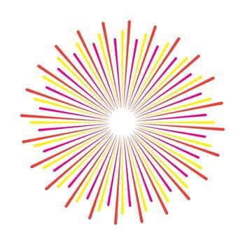 Cute vector cartoon of firework illustration. firework element set for any event