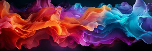 Abstract colorful Graphic motion on background, creative waves of gradient color smoke and liquid, AI Generative photo