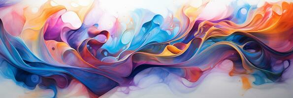 Abstract colorful Graphic motion on background, creative waves of gradient color smoke and liquid, AI Generative photo