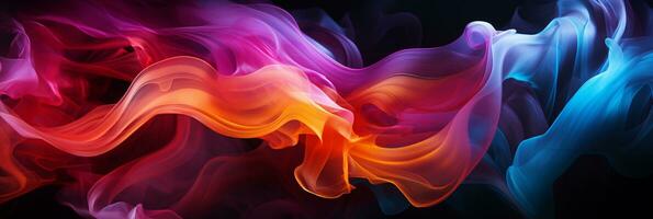Abstract colorful Graphic motion on background, creative waves of gradient color smoke and liquid photo