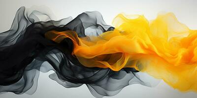 Abstract Graphic motion on background, creative waves of black smoke, AI Generative photo