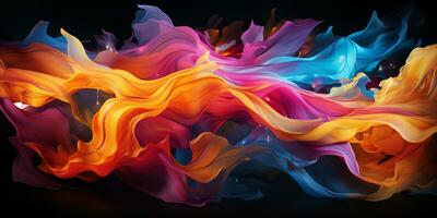 Abstract colorful Graphic motion on background, creative waves of gradient color smoke and liquid, AI Generative photo