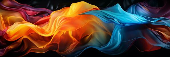 Abstract colorful Graphic motion on background, creative waves of gradient color smoke and liquid, AI Generative photo