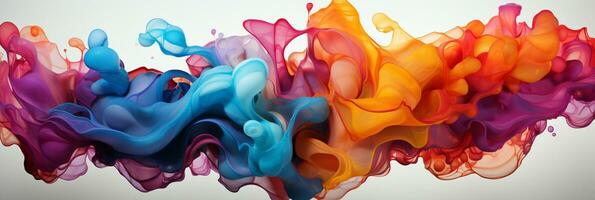 Abstract colorful Graphic motion on background, creative waves of gradient color smoke and liquid photo