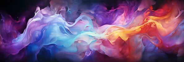 Abstract colorful Graphic motion on background, creative waves of gradient color smoke and liquid, AI Generative photo