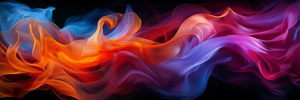 Abstract colorful Graphic motion on background, creative waves of gradient color smoke and liquid photo