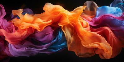 Abstract colorful Graphic motion on background, creative waves of gradient color smoke and liquid photo