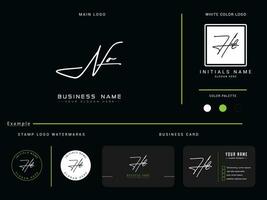 Initial Na Logo Icon, Feminine NA Modern Luxury Logo Template vector