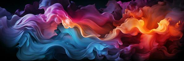 Abstract colorful Graphic motion on background, creative waves of gradient color smoke and liquid, AI Generative photo