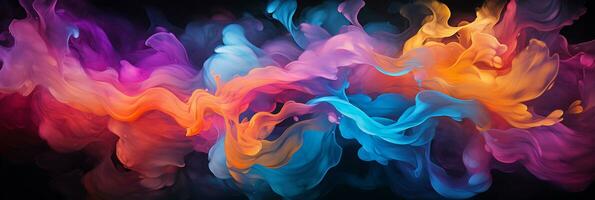 Abstract colorful Graphic motion on background, creative waves of gradient color smoke and liquid, AI Generative photo
