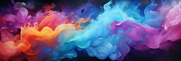 Abstract colorful Graphic motion on background, creative waves of gradient color smoke and liquid, AI Generative photo