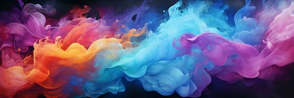 Abstract colorful Graphic motion on background, creative waves of gradient color smoke and liquid, AI Generative photo