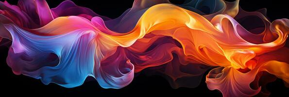 Abstract colorful Graphic motion on background, creative waves of gradient color smoke and liquid, AI Generative photo