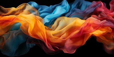 Abstract colorful Graphic motion on background, creative waves of gradient color smoke and liquid, AI Generative photo