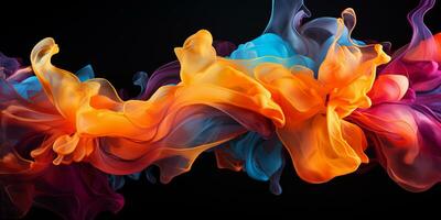 Abstract colorful Graphic motion on background, creative waves of gradient color smoke and liquid, AI Generative photo