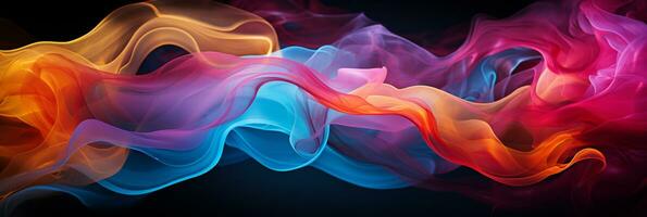 Abstract colorful Graphic motion on background, creative waves of gradient color smoke and liquid, AI Generative photo