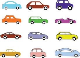 flat cars collection vector