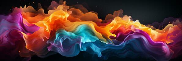 Abstract colorful Graphic motion on background, creative waves of gradient color smoke and liquid, AI Generative photo