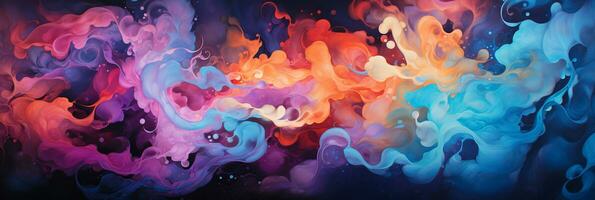 Abstract colorful Graphic motion on background, creative waves of gradient color smoke and liquid, AI Generative photo