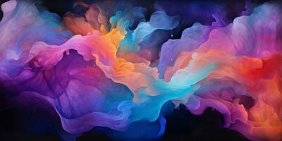 Abstract colorful Graphic motion on background, creative waves of gradient color smoke and liquid, AI Generative photo