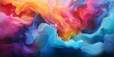 Abstract colorful Graphic motion on background, creative waves of gradient color smoke and liquid, AI Generative photo