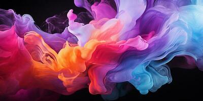 Abstract colorful Graphic motion on background, creative waves of gradient color smoke and liquid, AI Generative photo