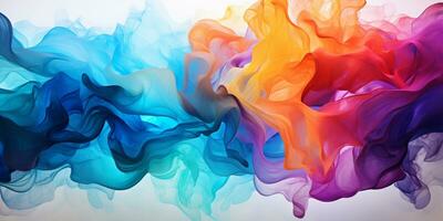 Abstract colorful Graphic motion on background, creative waves of gradient color smoke and liquid, AI Generative photo