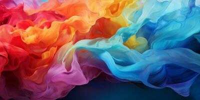 Abstract colorful Graphic motion on background, creative waves of gradient color smoke and liquid, AI Generative photo