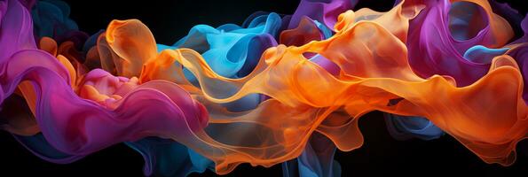 Abstract colorful Graphic motion on background, creative waves of gradient color smoke and liquid, AI Generative photo