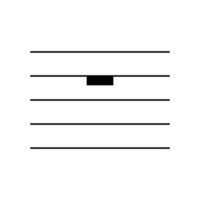 semibreve o todo descanso símbolo en personal plano vector aislado en blanco antecedentes. musical notas símbolo. musical notación. para aprendizaje música