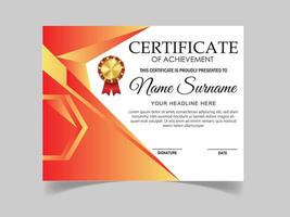 modern certificate of achievement vector template