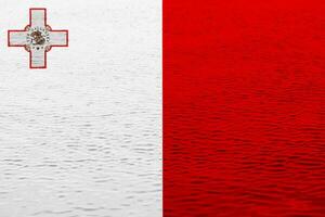 Flag of Republic of Malta on a textured background. Concept collage. photo