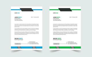 Corporate Modern And Professional Business Letterhead Design Template vector