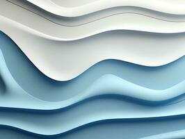 Beautiful textured 3D wall in light blue and white futuristic Geometric background AI Generative photo