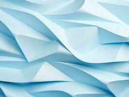 Beautiful textured 3D wall in light blue and white futuristic Geometric background AI Generative photo
