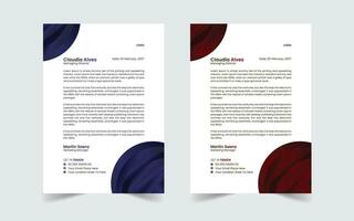 Corporate Modern And Professional Business Letterhead Design Template vector