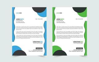 Corporate Modern And Professional Business Letterhead Design Template vector